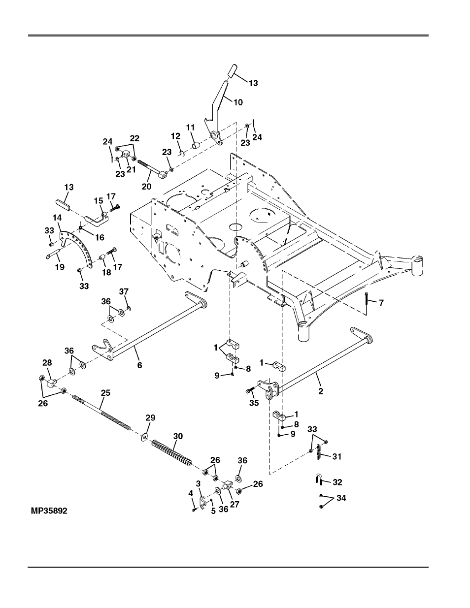 Deck lift assembly | Great Dane Chariot Brutus GBKW2552S User Manual | Page 78 / 86