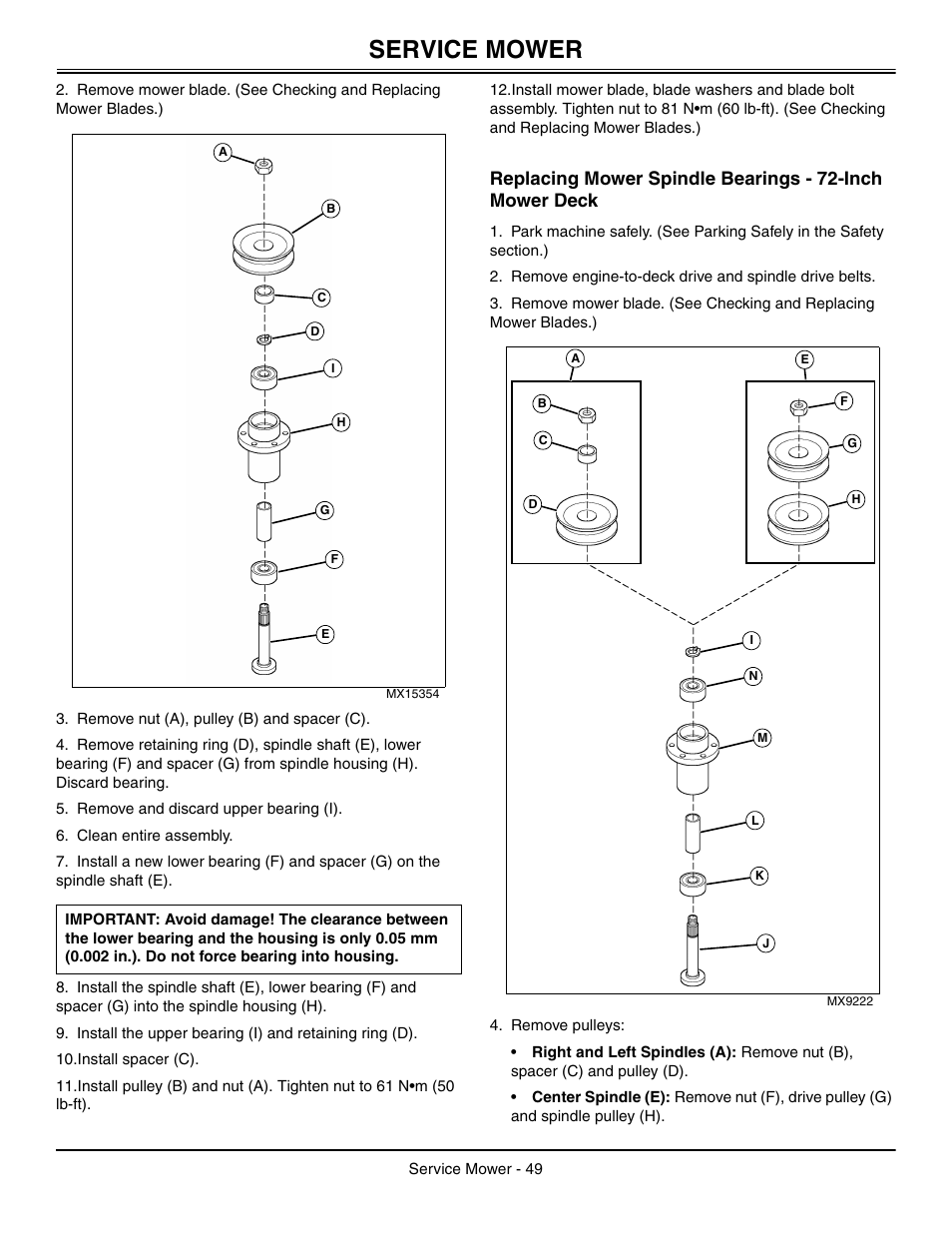 Service mower | Great Dane Chariot / Chariot LX GDRZ61-27KHE User Manual | Page 53 / 76