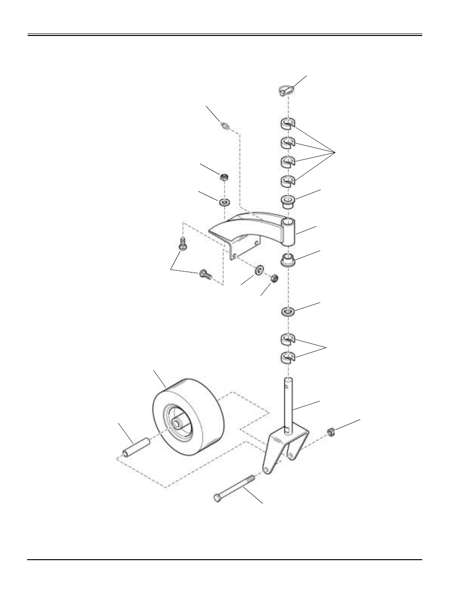 Front caster assembly | Great Dane Scamper HG TCHR48-15KA User Manual | Page 22 / 30