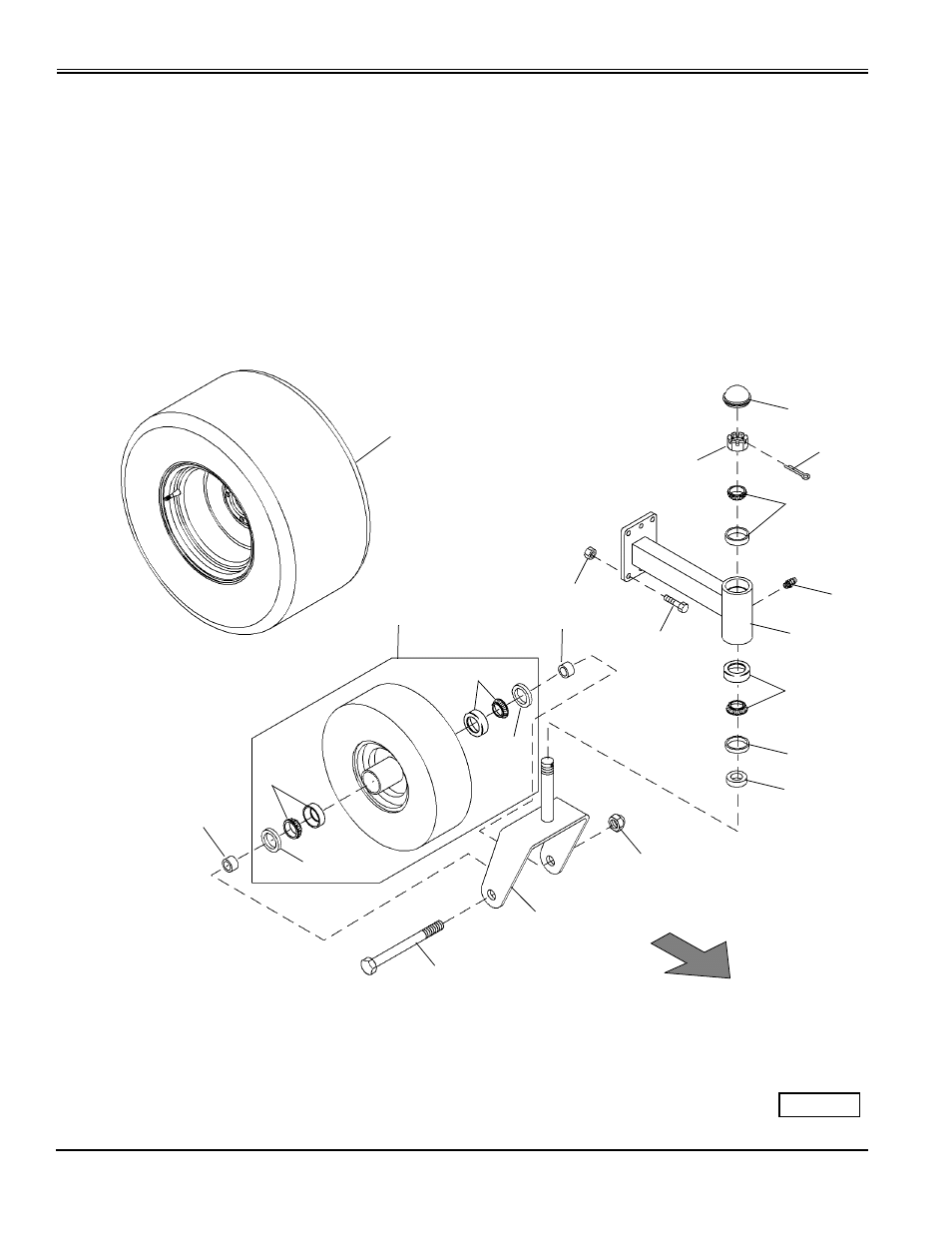 Caster wheels and rear wheels | Great Dane Super Surfer Series II GSKH2561S User Manual | Page 68 / 78