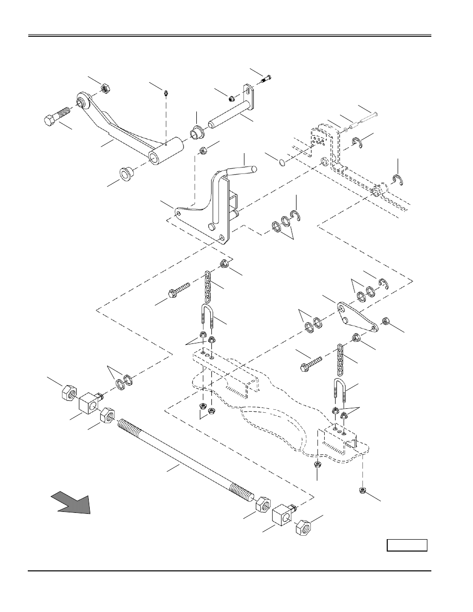 Mower deck lift linkage | Great Dane Super Surfer Series II GSKH2561S User Manual | Page 70 / 78