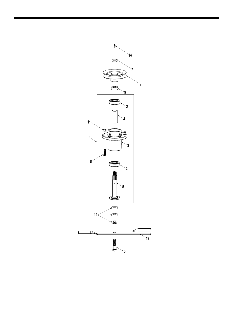 Mower deck spindles | Great Dane Super Surfer Series II GSKH2561S User Manual | Page 74 / 78
