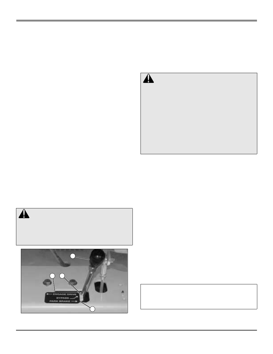 Testing operator presence safety interlock system, Starting the engine, Operating | Great Dane Scamper HG GDB10025 User Manual | Page 11 / 88