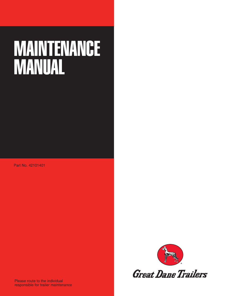 Great Dane 42101401 User Manual | 32 pages