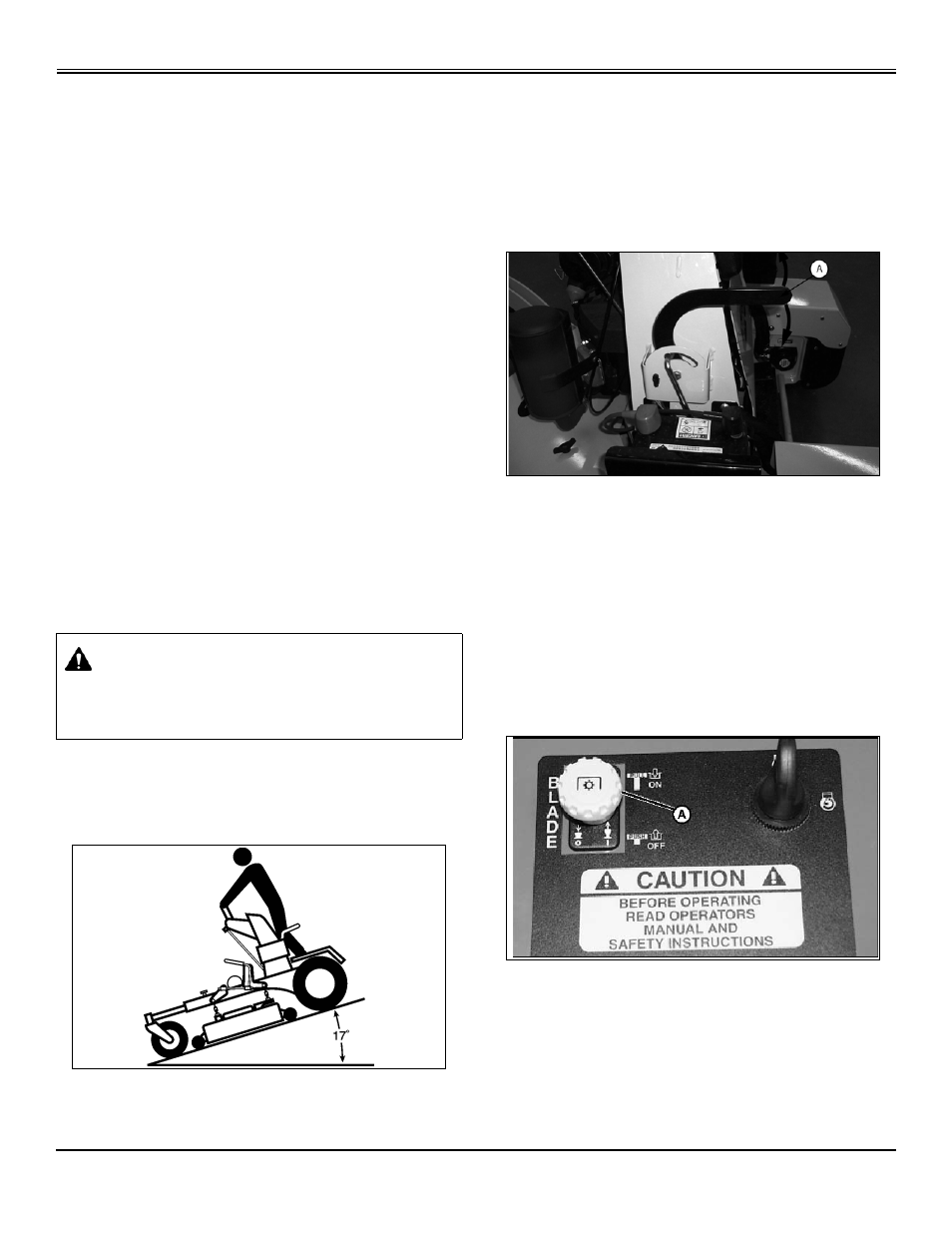 Operating, Operating - 10, Testing the park brake | Using park brake, Using the pto | Great Dane Surfer GSRKW2352S User Manual | Page 12 / 65