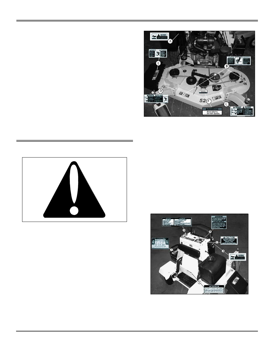 Safety labels | Great Dane Surfer GSRKW2352S User Manual | Page 4 / 65