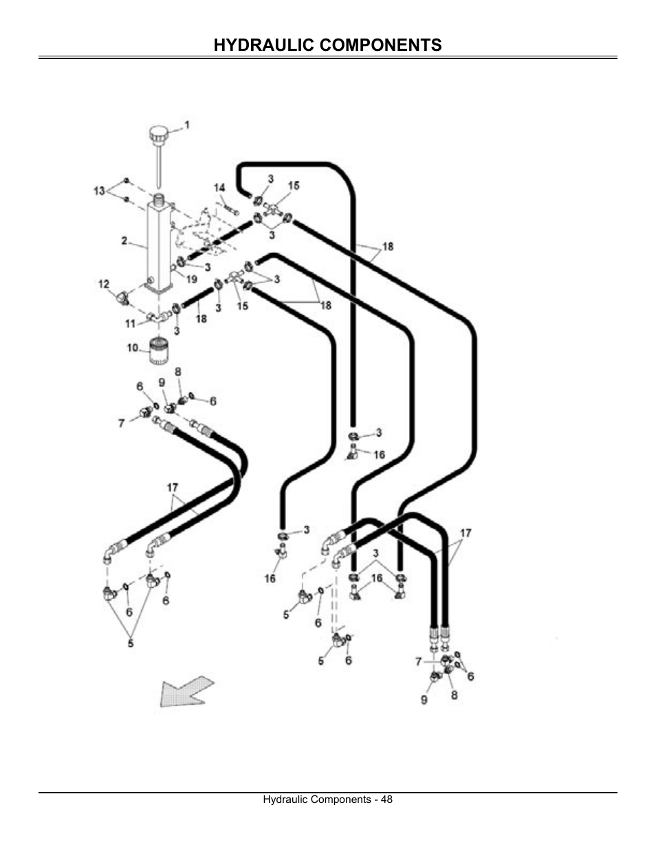 Hydraulic components | Great Dane Surfer GSRKW2352S User Manual | Page 50 / 65