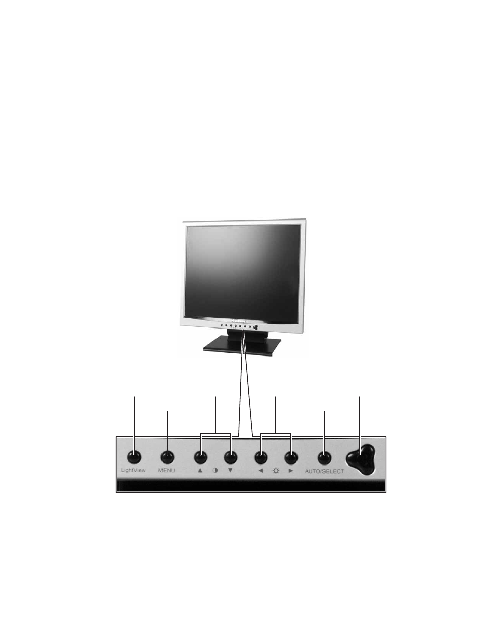 Adjusting monitor settings, External controls | Gateway FPD1750 User Manual | Page 9 / 32
