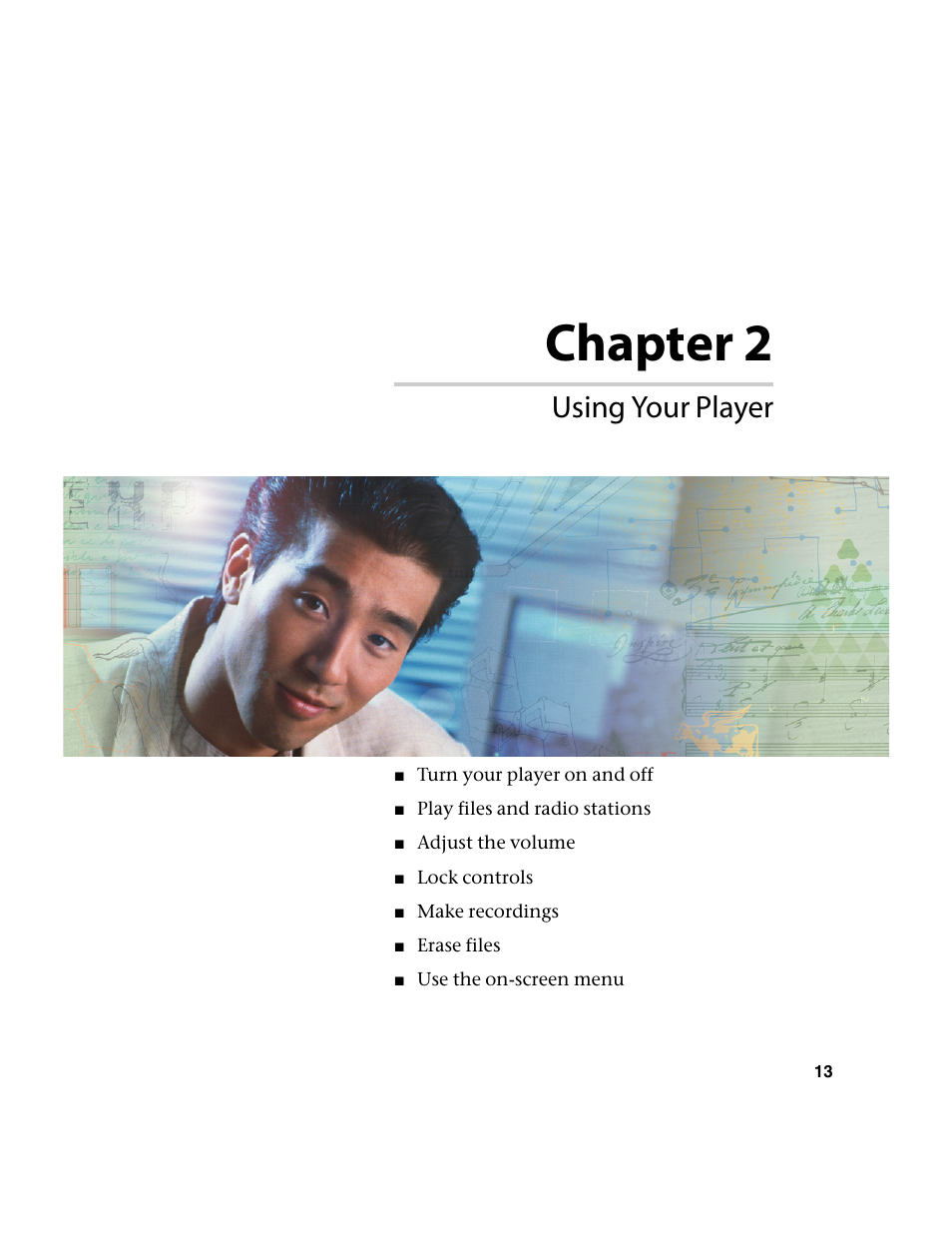 Using your player, Chapter 2 | Gateway Projector 210 User Manual | Page 16 / 52