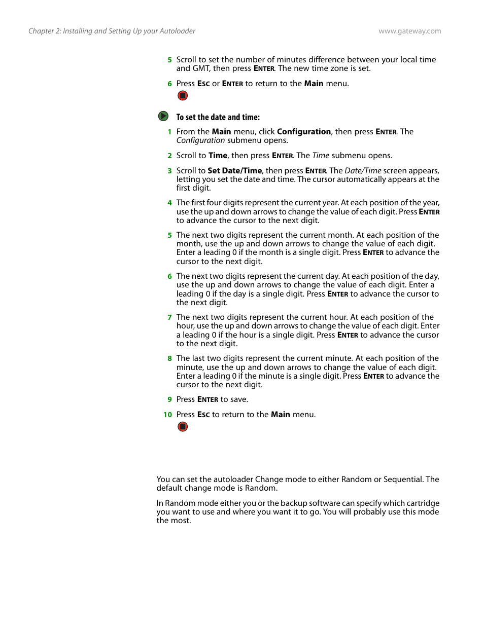 Setting the change mode | Gateway E-826R User Manual | Page 35 / 116