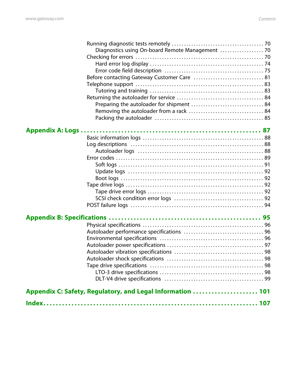 Gateway E-826R User Manual | Page 4 / 116