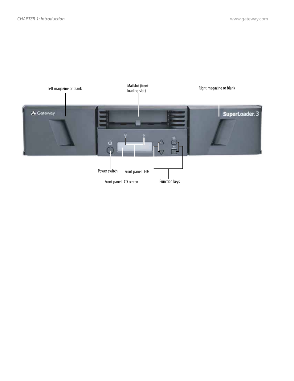 Enclosure components, Front | Gateway E-826R User Manual | Page 9 / 116