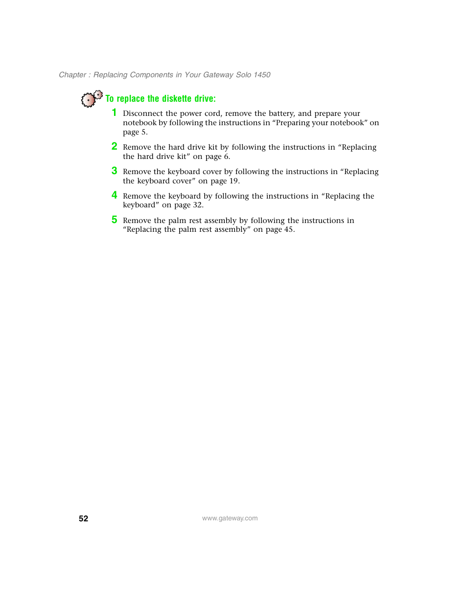 Gateway 1450 User Manual | Page 57 / 73