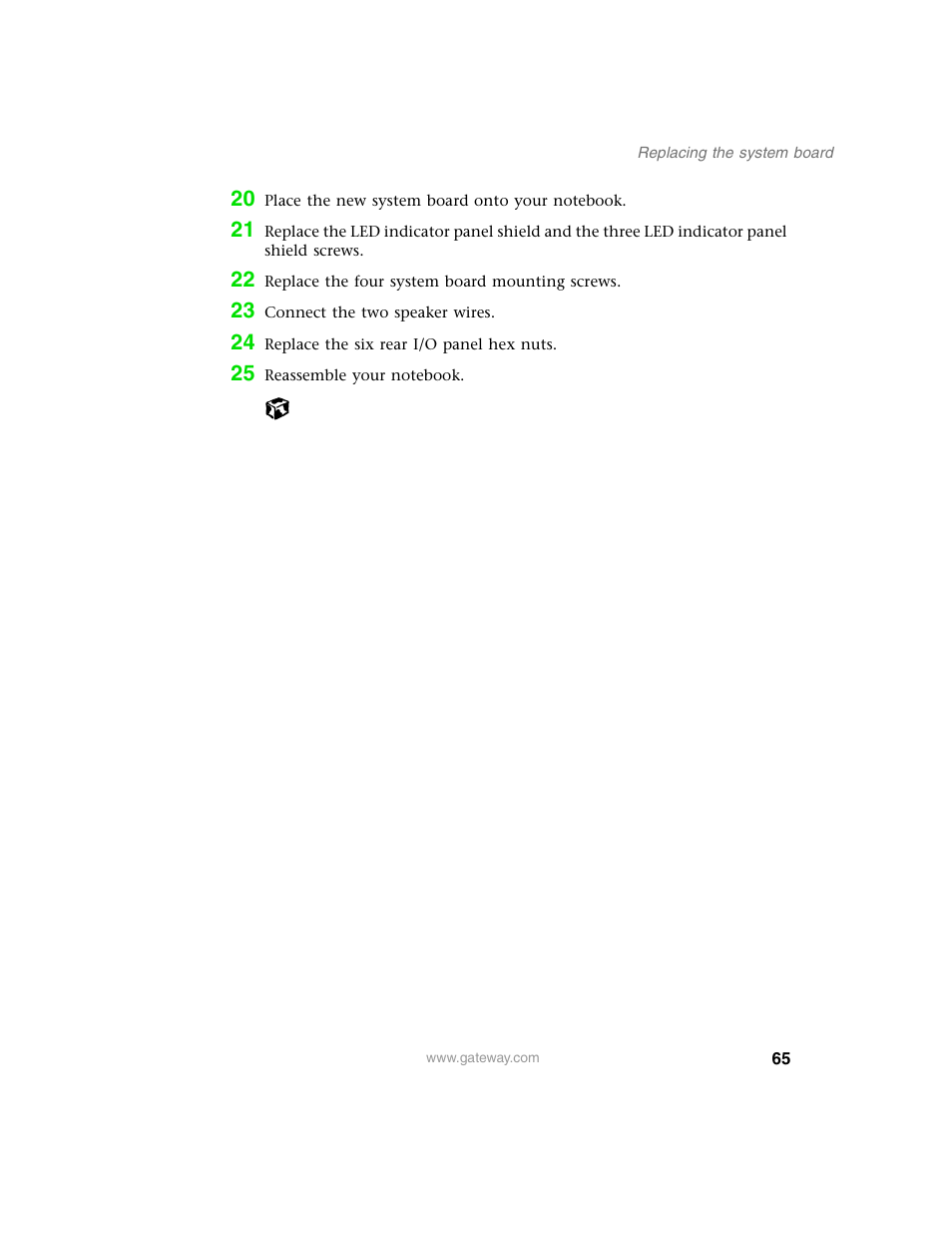 Gateway 1450 User Manual | Page 70 / 73