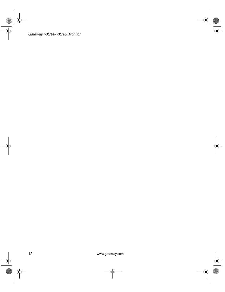 Gateway VX760 User Manual | Page 16 / 25