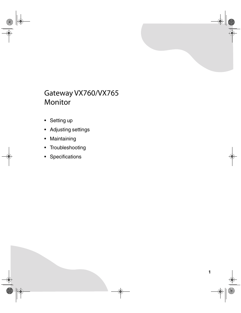 Gateway VX760 User Manual | Page 5 / 25