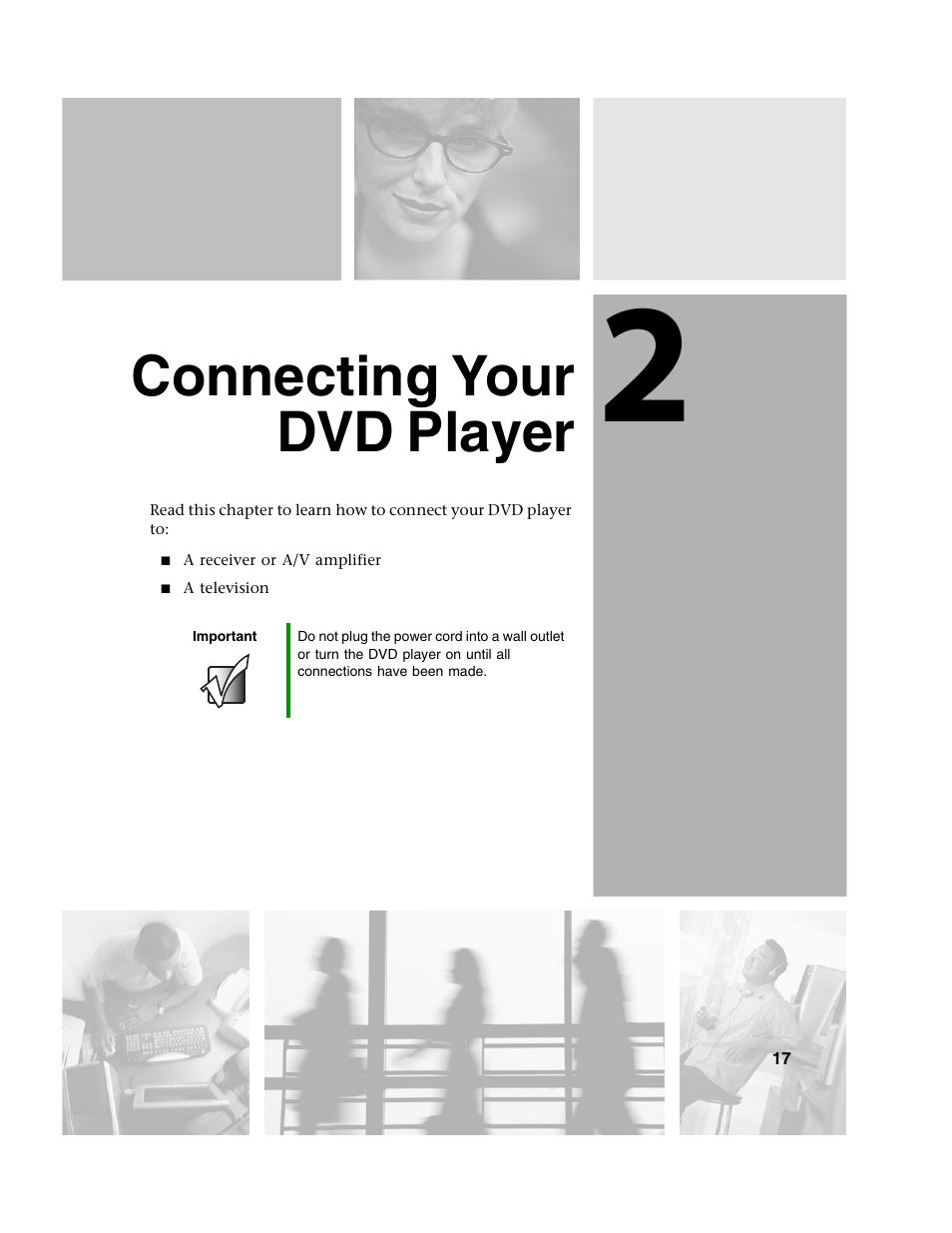Connecting your dvd player | Gateway AD-520 User Manual | Page 23 / 92