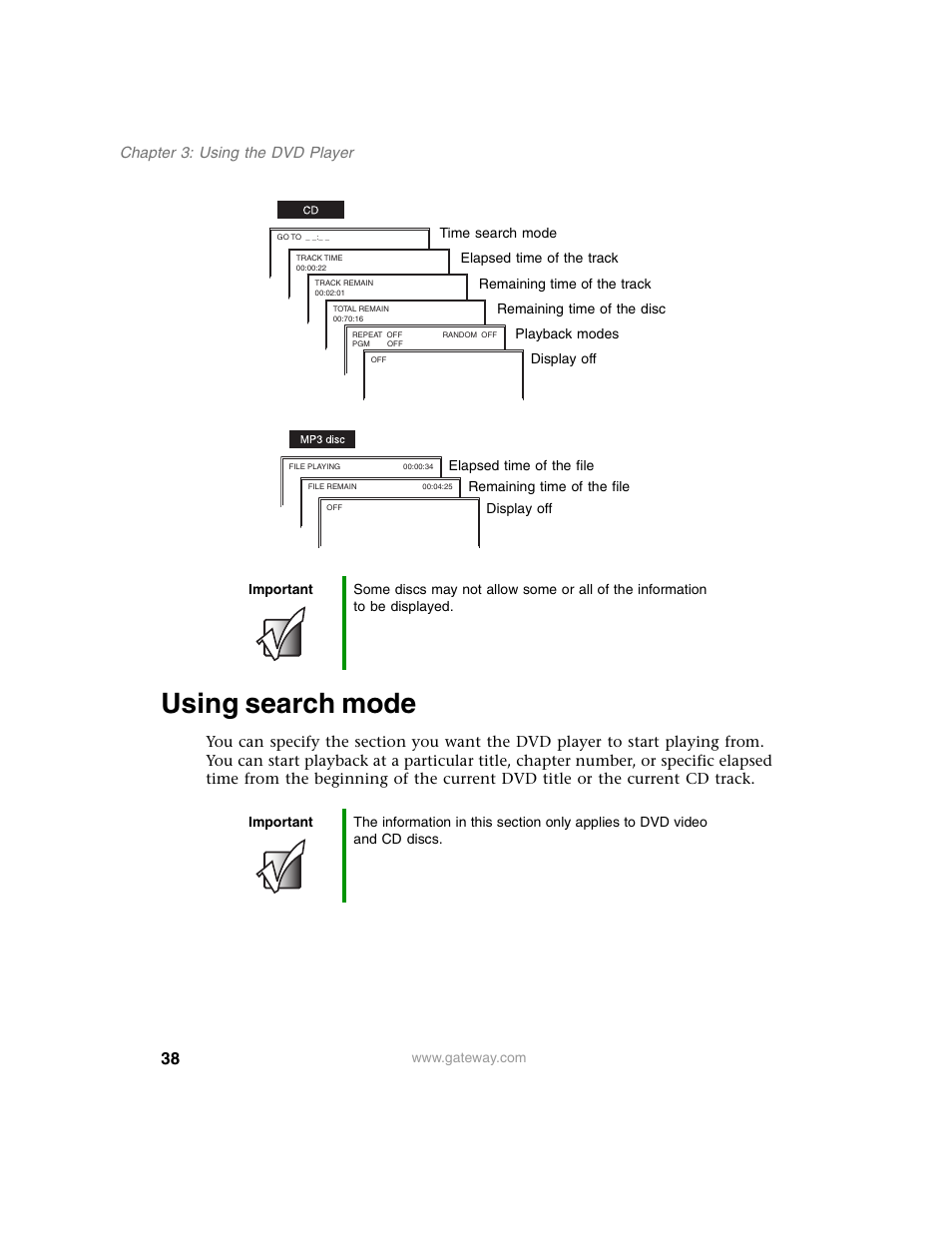 Using search mode | Gateway AD-520 User Manual | Page 44 / 92