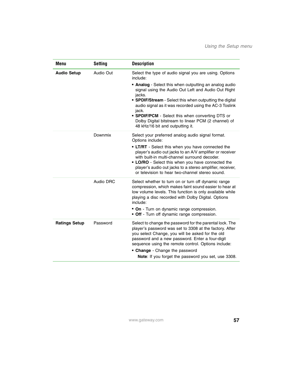 Audio setup” on | Gateway AD-520 User Manual | Page 63 / 92