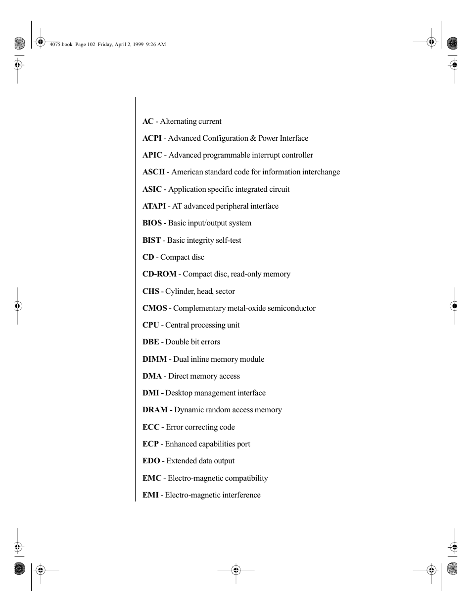 Acronyms and abbreviations | Gateway ALR 7300 User Manual | Page 112 / 138