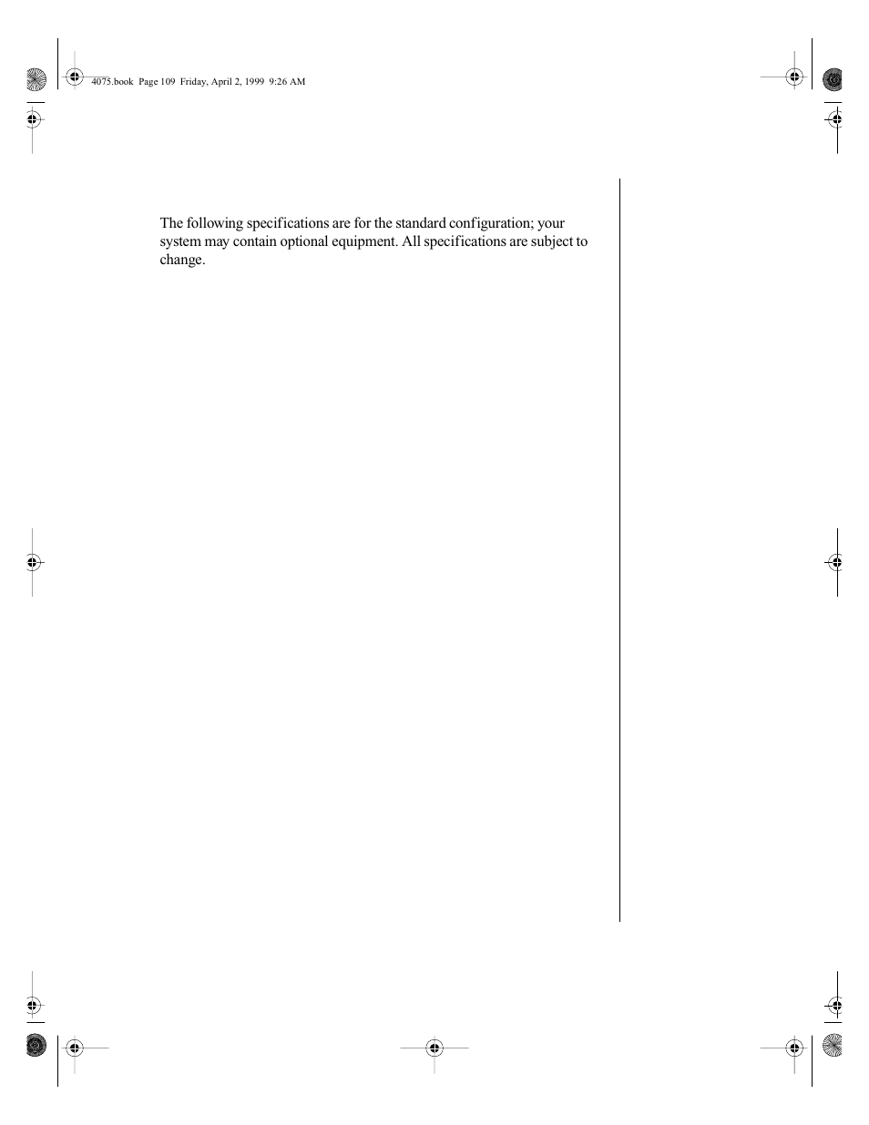 Specifications | Gateway ALR 7300 User Manual | Page 119 / 138