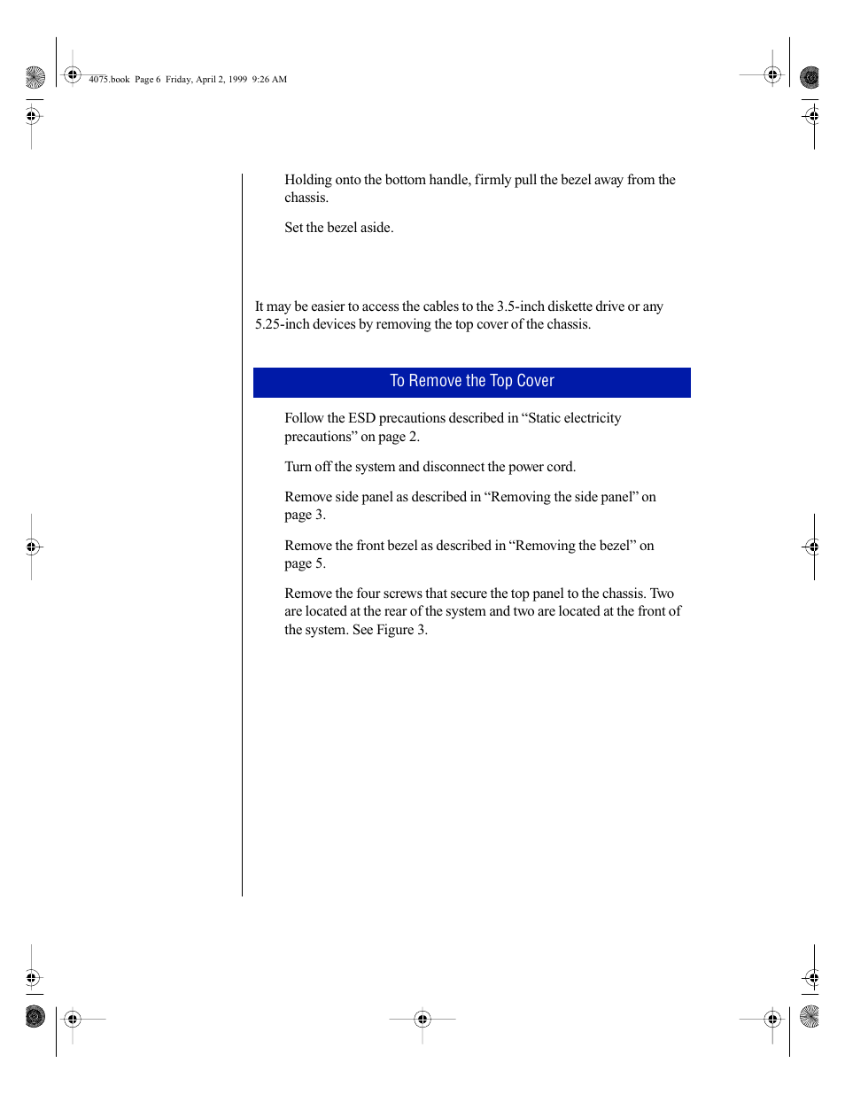 Removing the top cover | Gateway ALR 7300 User Manual | Page 16 / 138