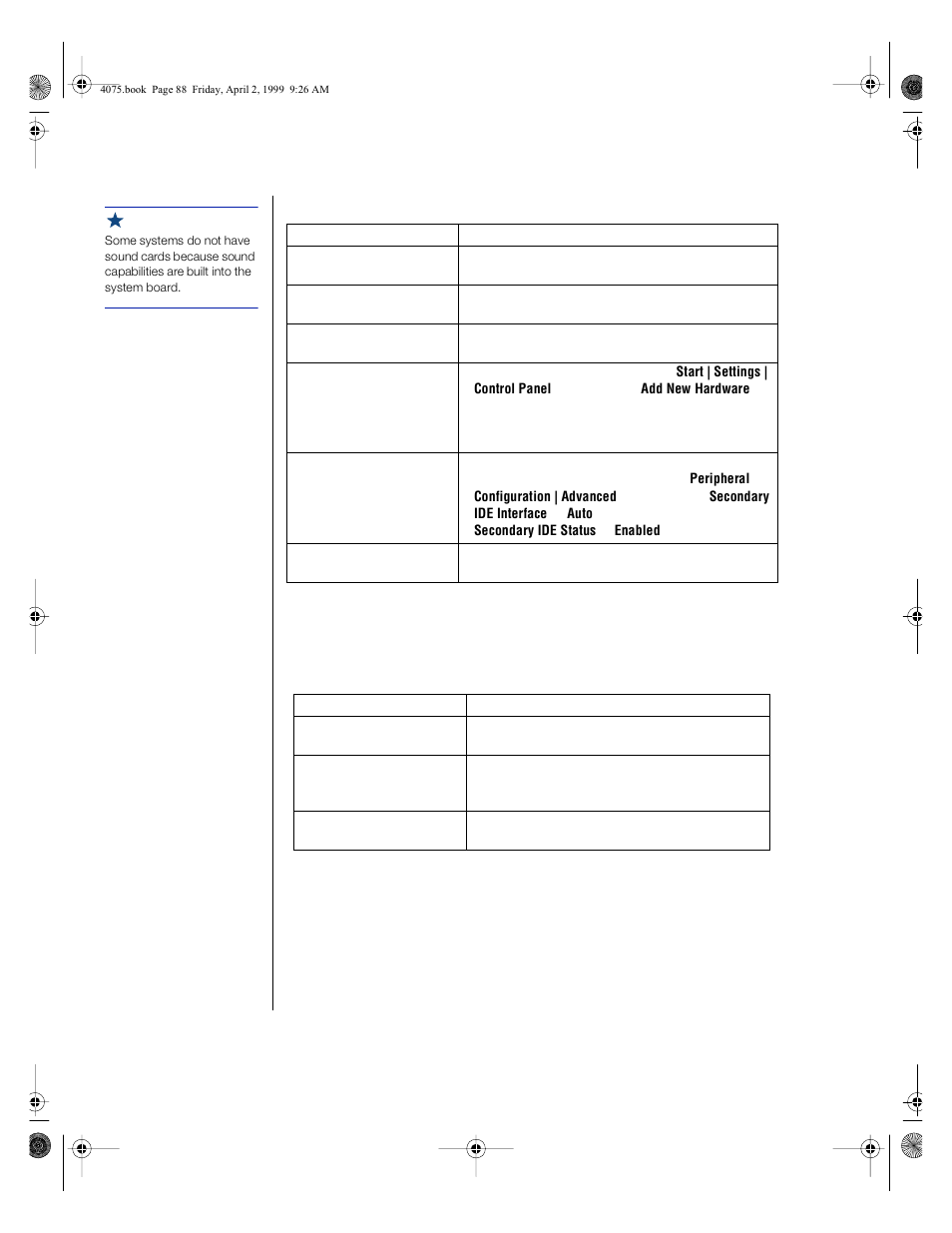 Hard disk problems, The cd-rom drive is not recognized by the system, The scsi drive is not recognized by the system | Gateway ALR 7300 User Manual | Page 98 / 138