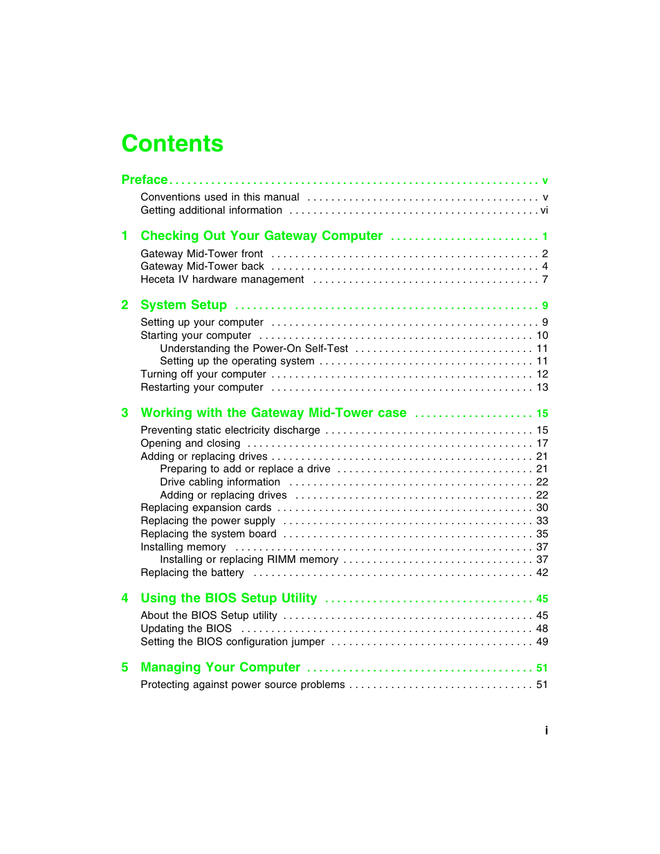 Gateway E-4650 User Manual | Page 3 / 134