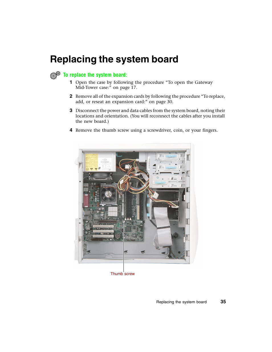 Replacing the system board | Gateway E-4650 User Manual | Page 43 / 134