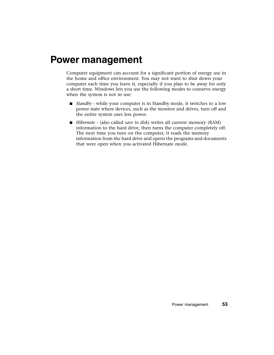 Power management | Gateway E-4650 User Manual | Page 61 / 134
