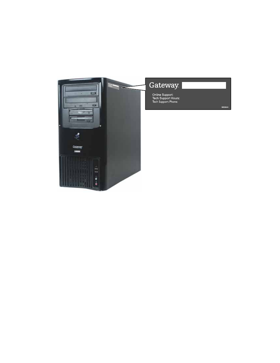 Identifying your computer | Gateway E-6300 User Manual | Page 11 / 136