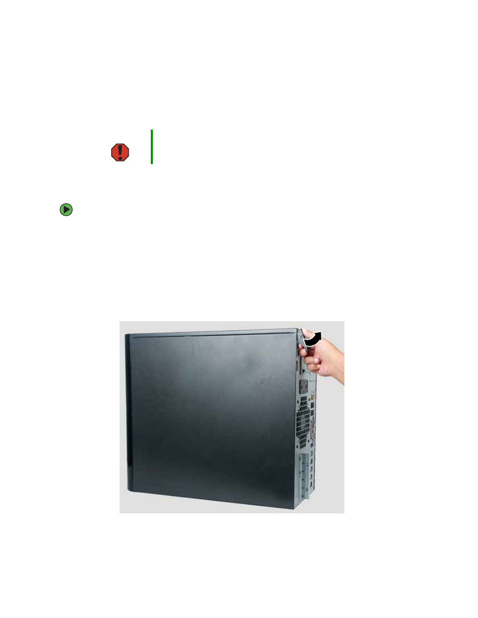 Opening the case, Removing the side panel | Gateway E-6300 User Manual | Page 54 / 136