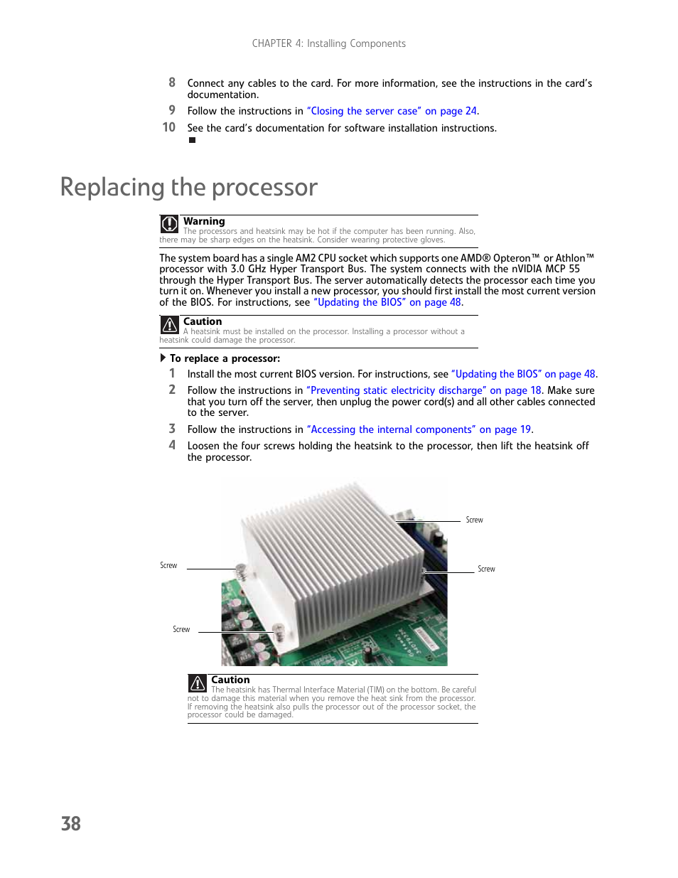 Replacing the processor | Gateway E-9232T User Manual | Page 44 / 96