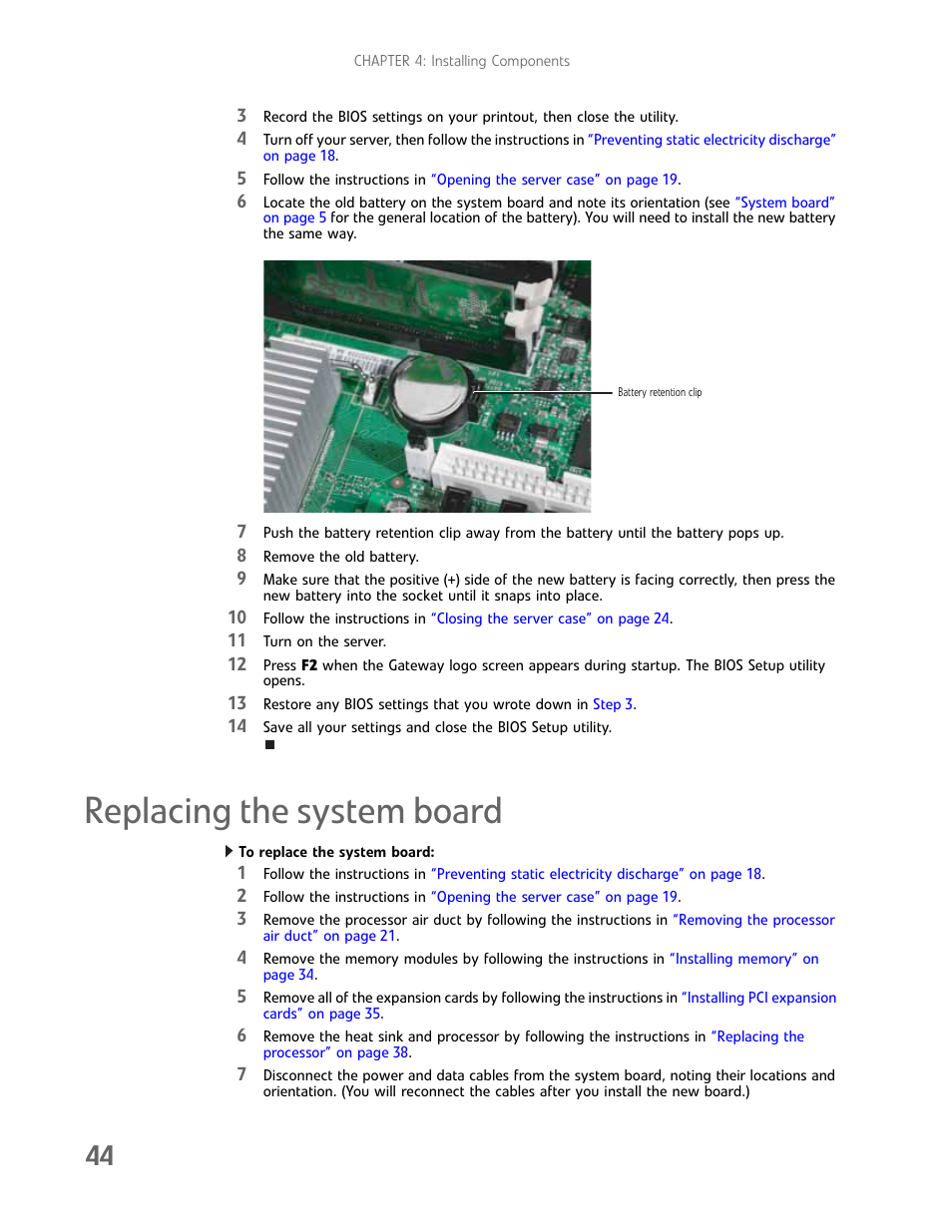 Replacing the system board | Gateway E-9232T User Manual | Page 50 / 96