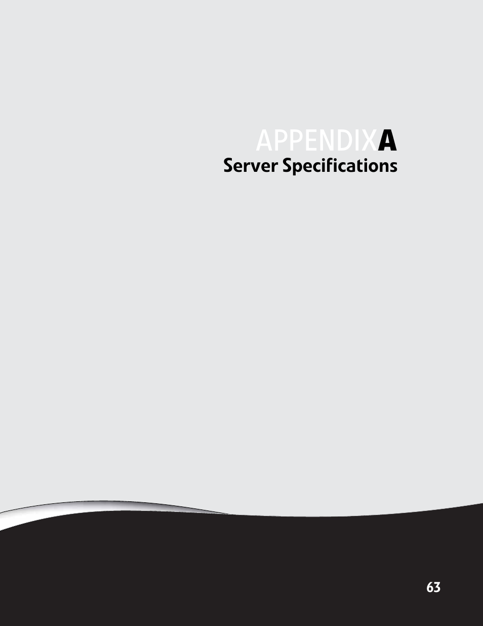 Server specifications, Appendix a: server specifications, Appendix | Gateway E-9232T User Manual | Page 69 / 96