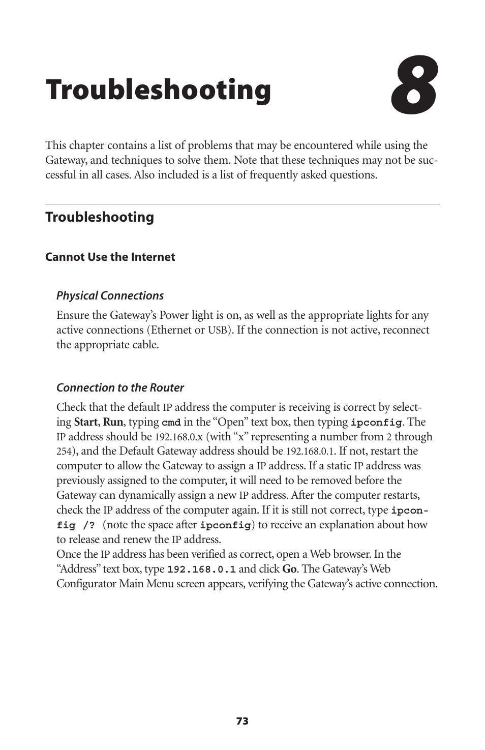 Troubleshooting | Gateway GT704 User Manual | Page 76 / 119