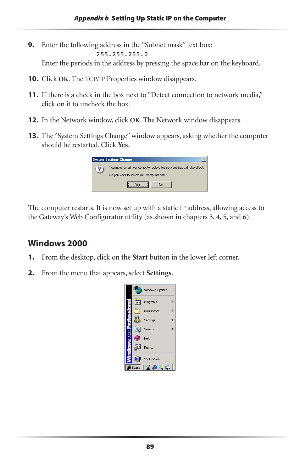 Windows 2000 | Gateway GT704 User Manual | Page 92 / 119