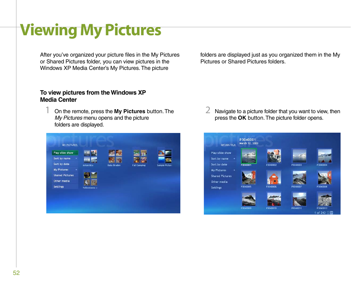 Viewing my pictures | Gateway 610 User Manual | Page 58 / 108