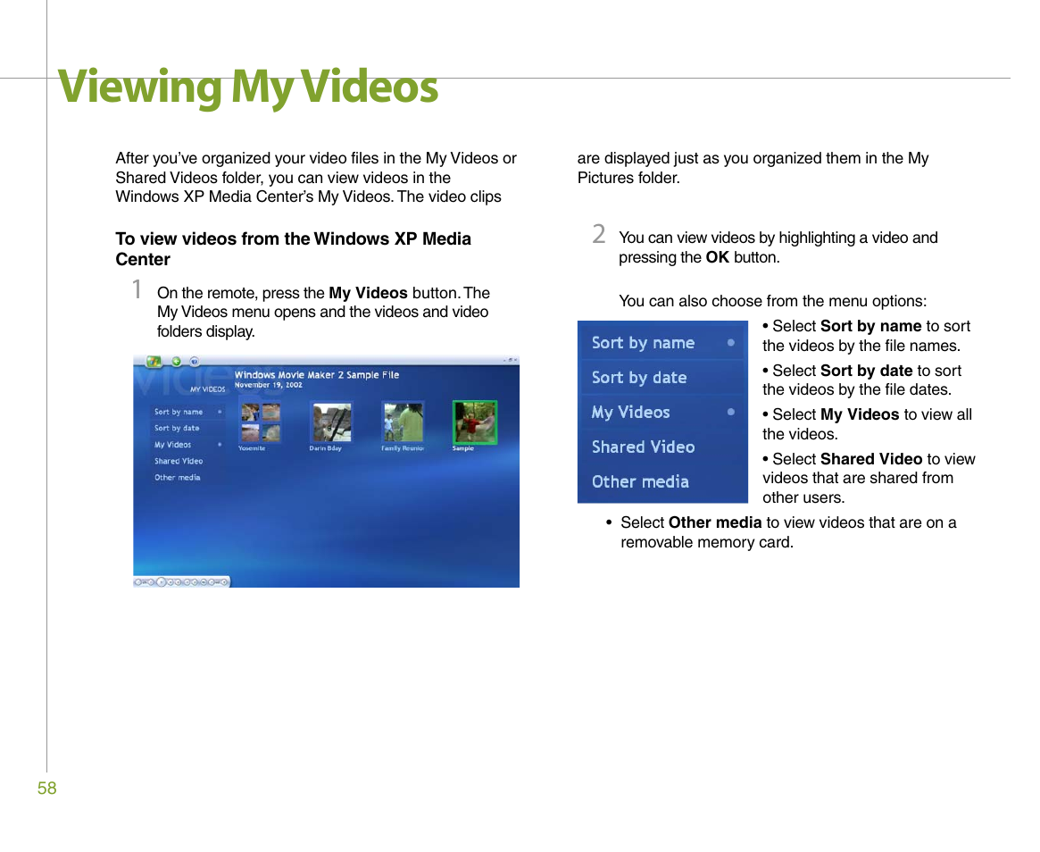 Viewing my videos | Gateway 610 User Manual | Page 64 / 108