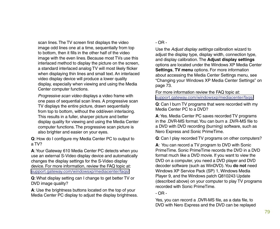 Gateway 610 User Manual | Page 85 / 108