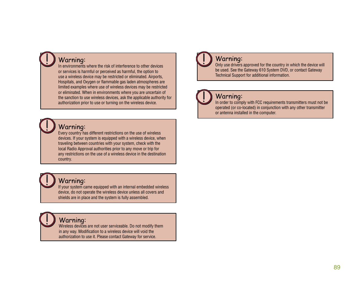 Gateway 610 User Manual | Page 95 / 108