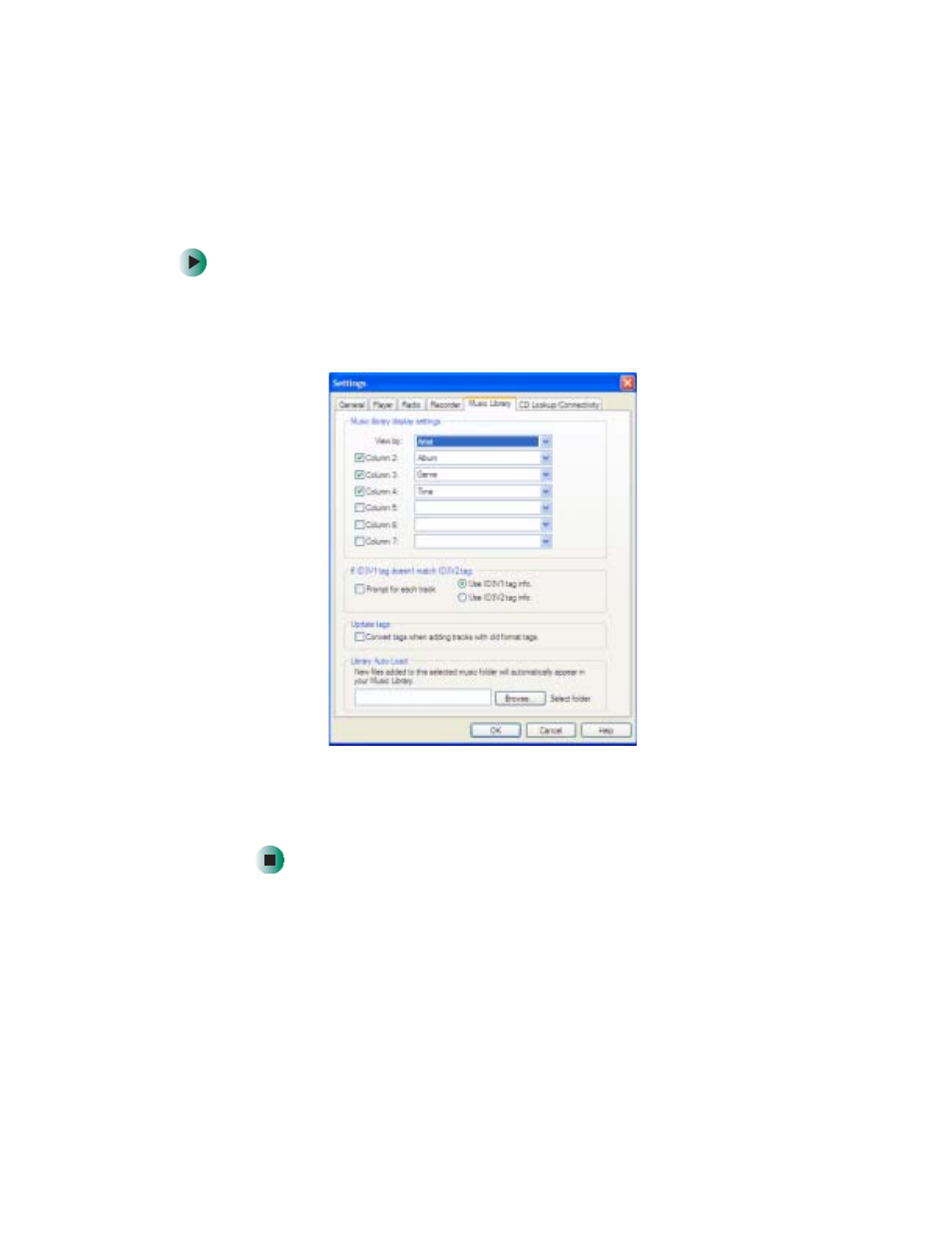 Changing the music library display settings, To change the music library display settings | Gateway ProfileTM 5 User Manual | Page 105 / 292