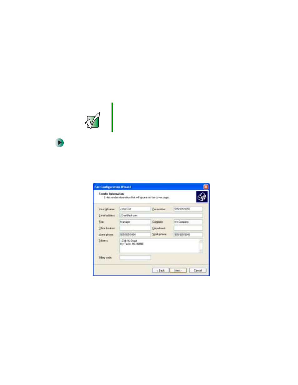 Configuring fax, To configure microsoft fax | Gateway ProfileTM 5 User Manual | Page 129 / 292