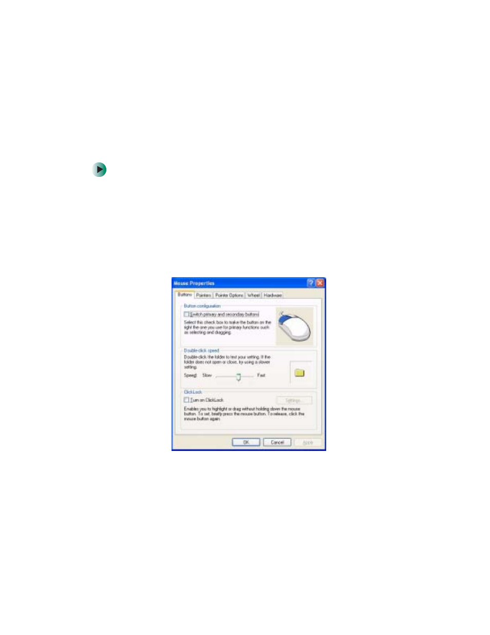 Changing the mouse settings, To change your mouse settings, Changing | Gateway ProfileTM 5 User Manual | Page 151 / 292