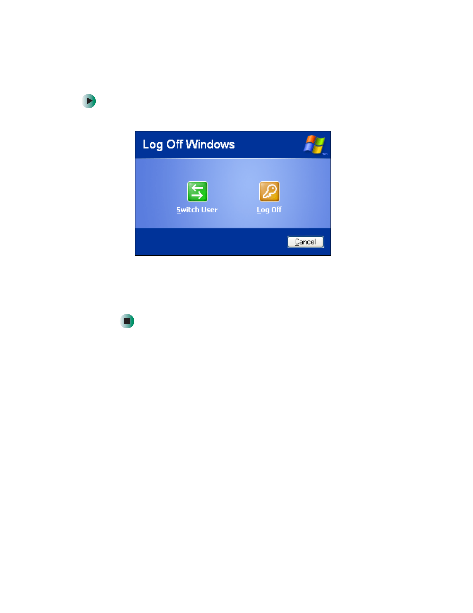 To switch user accounts in windowsxp | Gateway ProfileTM 5 User Manual | Page 154 / 292