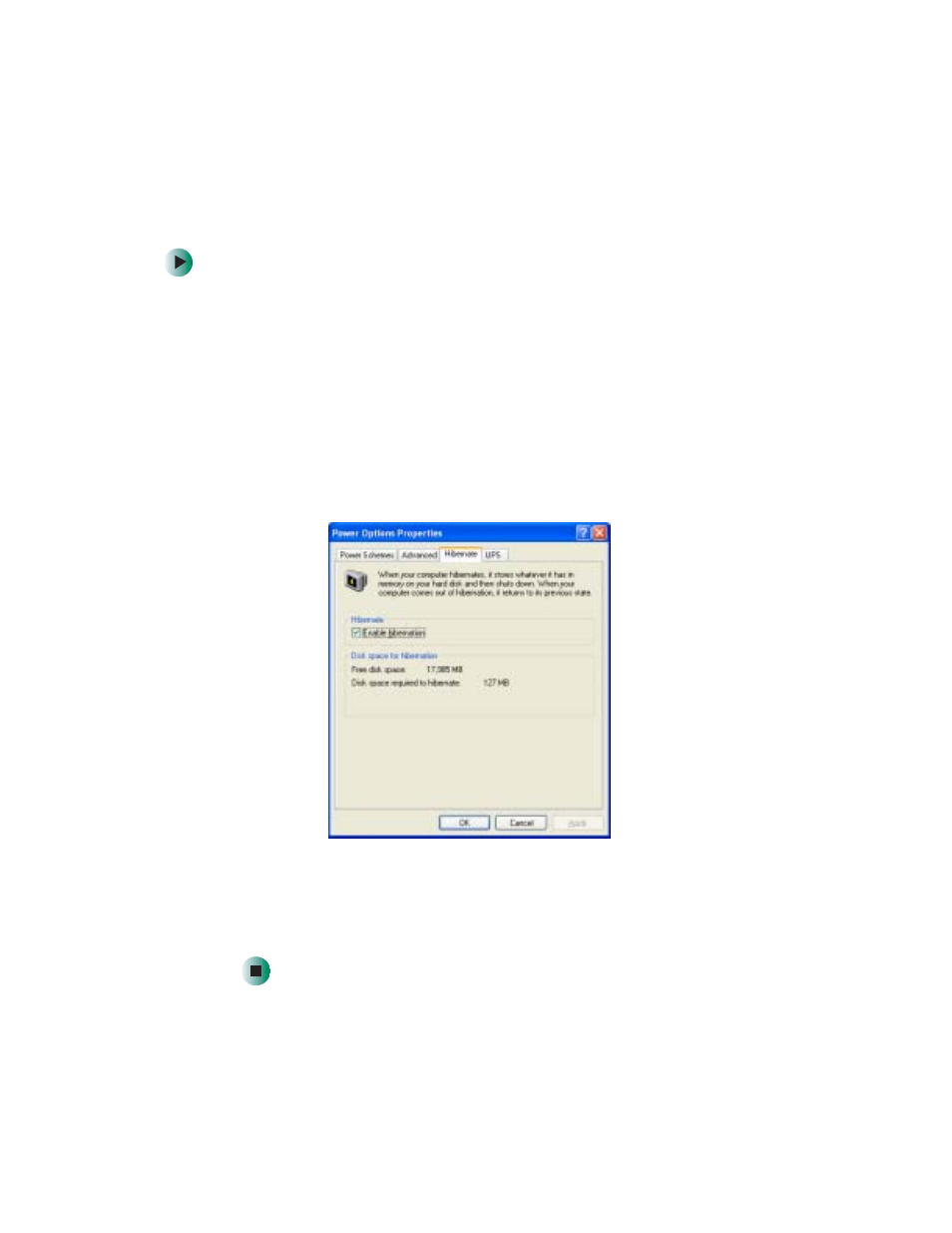 Activating and using hibernate mode, To activate hibernate mode | Gateway ProfileTM 5 User Manual | Page 160 / 292