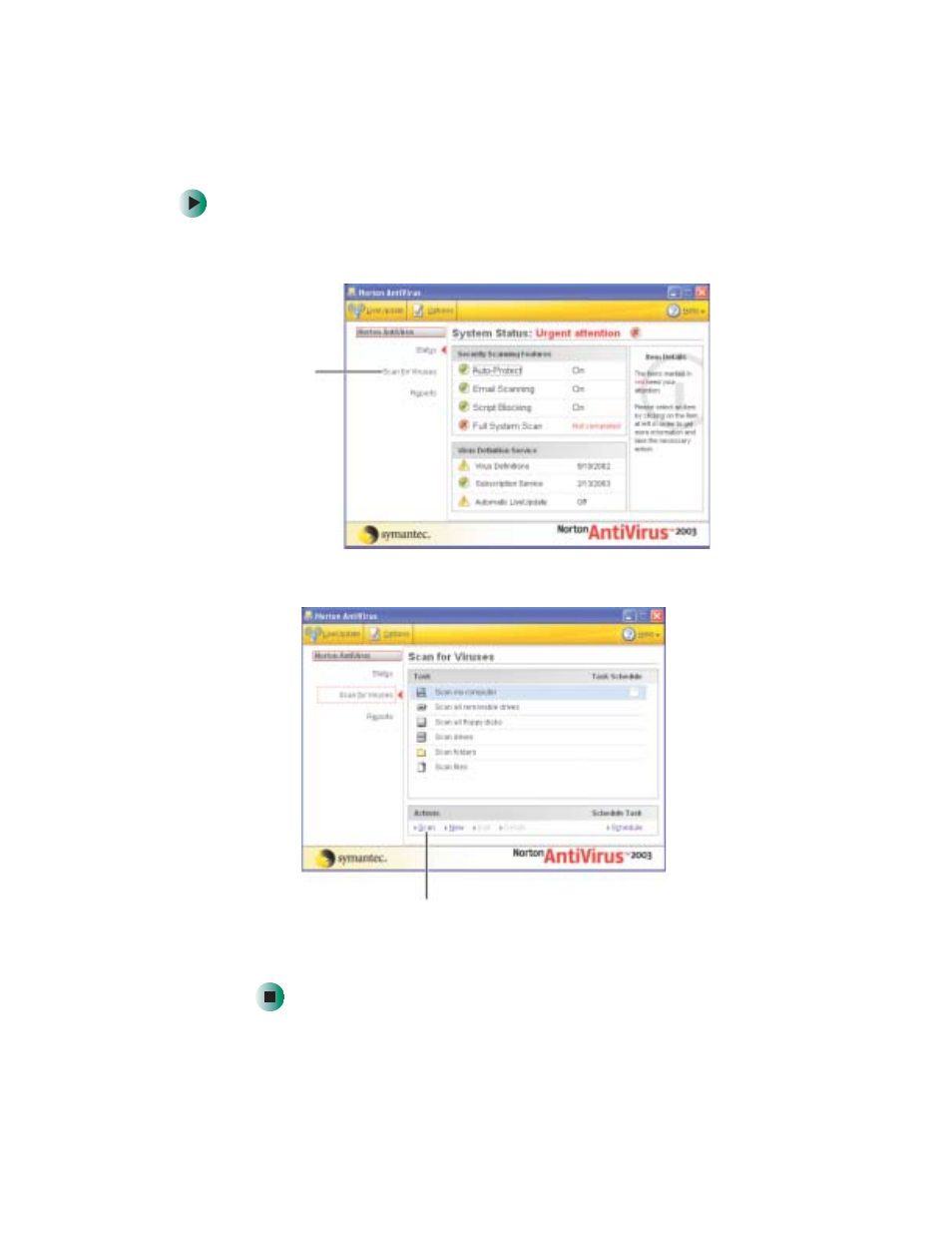 To scan for viruses | Gateway ProfileTM 5 User Manual | Page 195 / 292