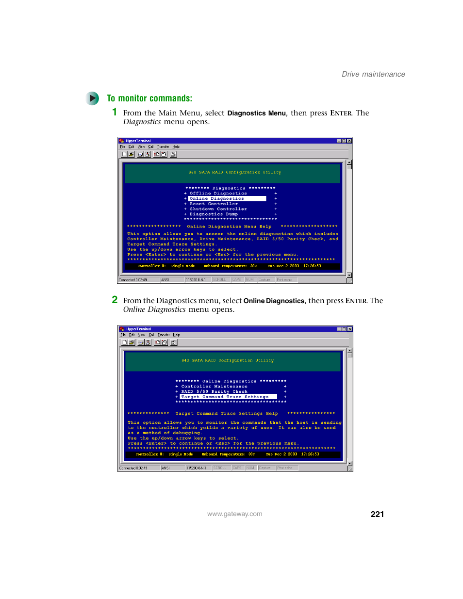 Gateway 840 VT-100 User Manual | Page 226 / 250