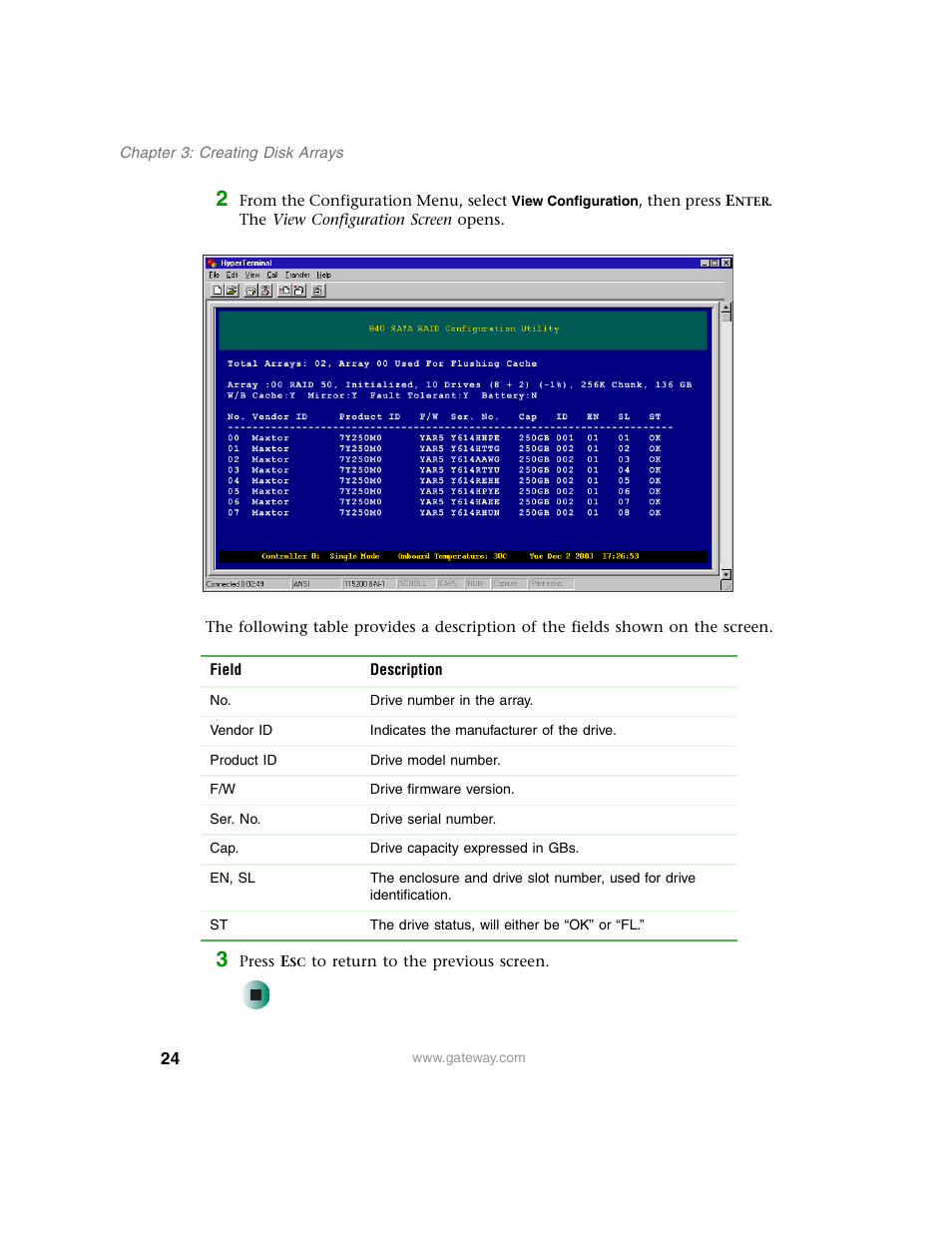 Gateway 840 VT-100 User Manual | Page 29 / 250