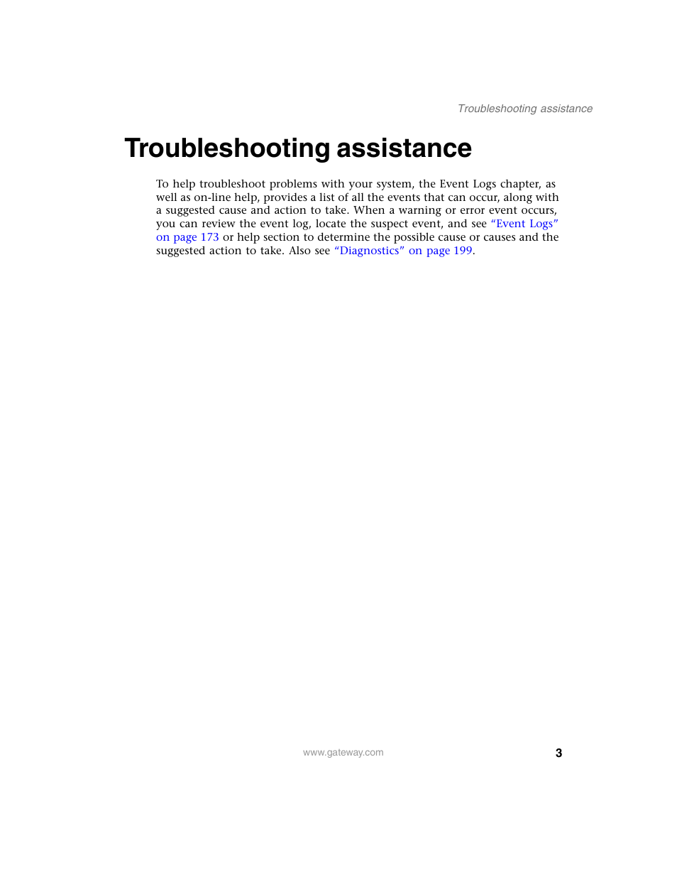 Troubleshooting assistance | Gateway 840 VT-100 User Manual | Page 8 / 250